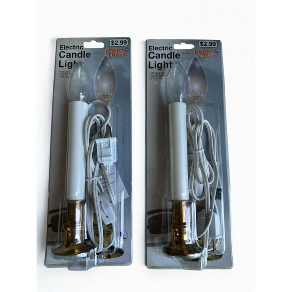 Mid Century Vintage Electric Candlesticks x 5 Brass Base Window Candle Plug In - Picture 4 of 11